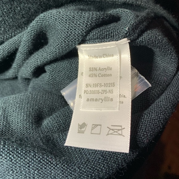 Amaryllis Black Lace Trim Cold Shoulder Sweater - Picture 8 of 10